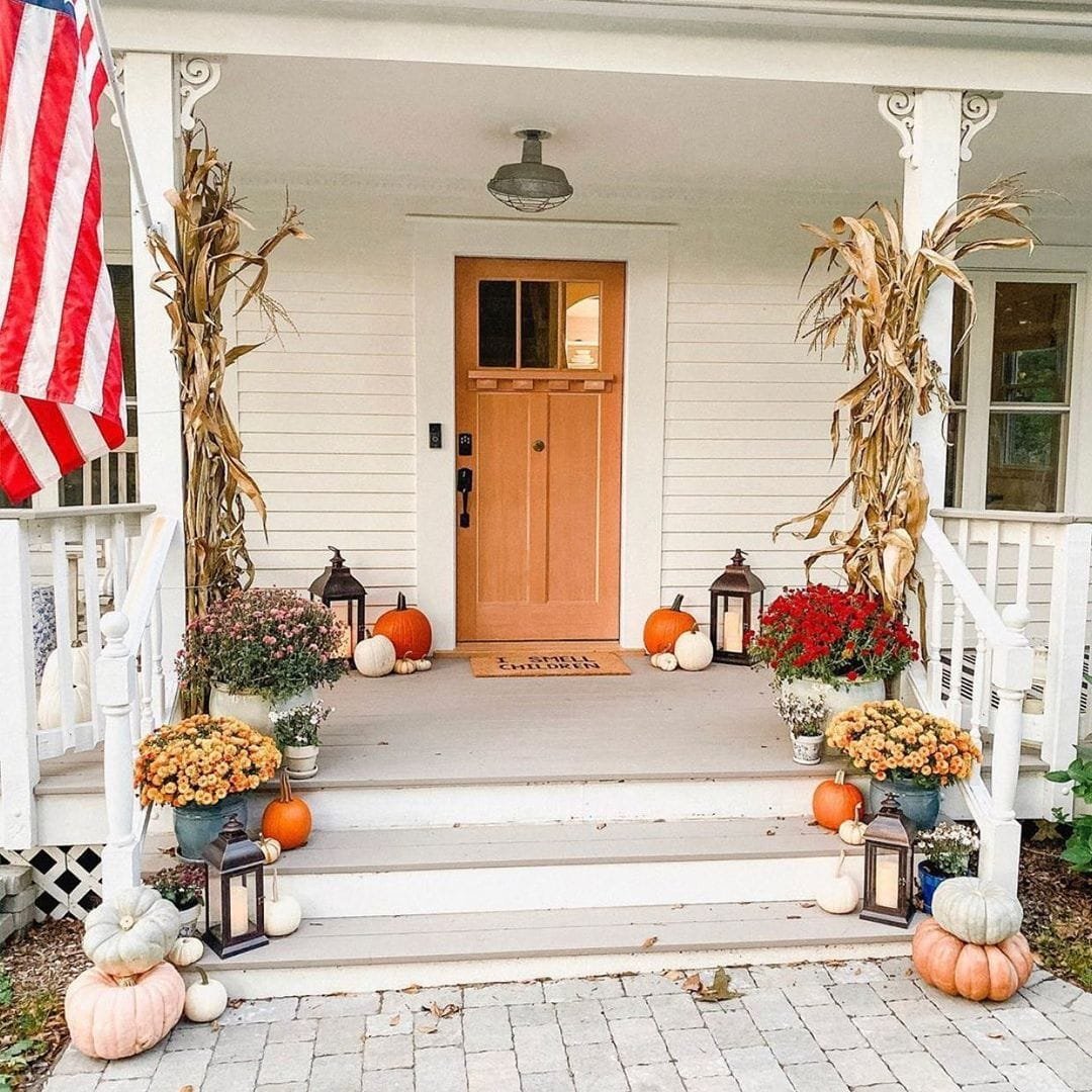fall front porch decor